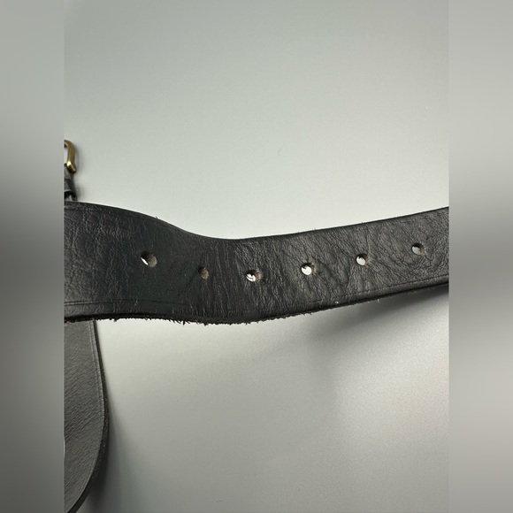 Madewell Belt Women’s XS Black Brass Buckle 26-32” Genuine Italian Leather - Picture 8 of 12